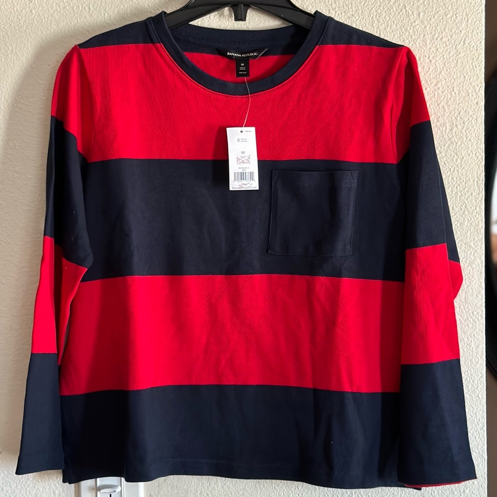 Banana Republic rugby striped top nwt